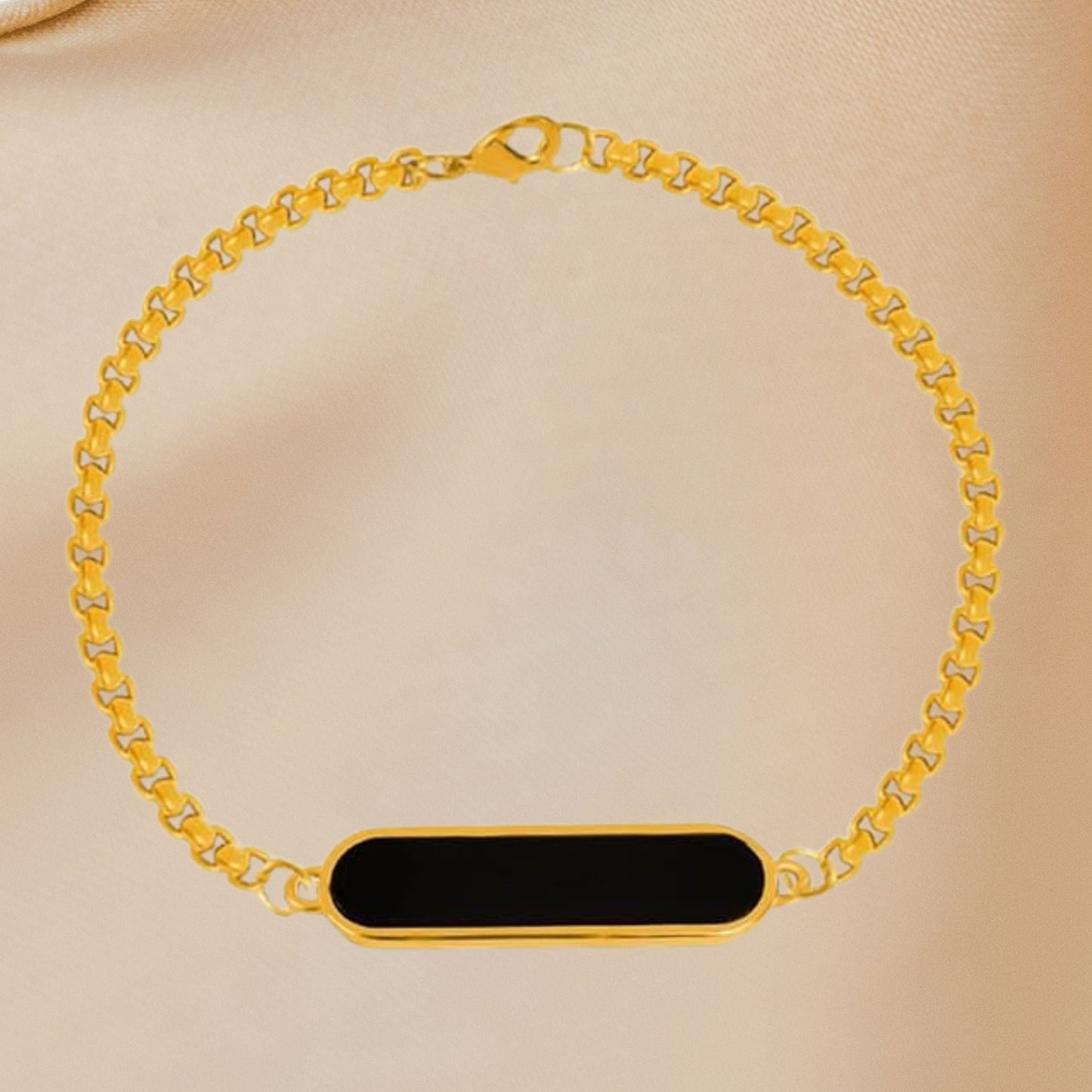 Custom Name Engraved Bracelet Chain for Men & Women – Available in Gold, Silver, Rose Gold & Black