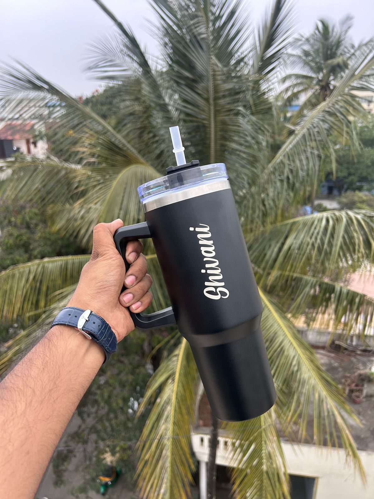 Personalised Stanley Travel Mug – 900ML & 1200ML – With Steel Straw