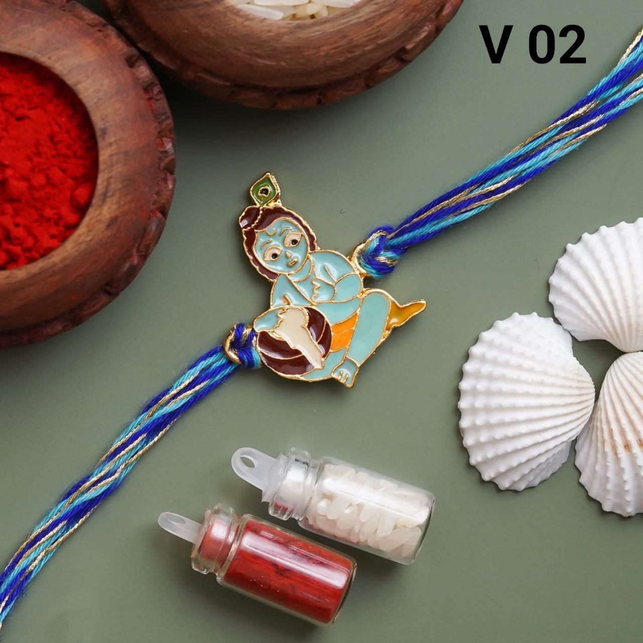 Designer Premium Metal Rakhi - Rakhi for Brother | Artisan Crafted Sacred Thread