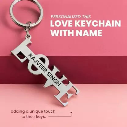 Express Your Love: Personalized Metal Keychain for Valentine's Day
