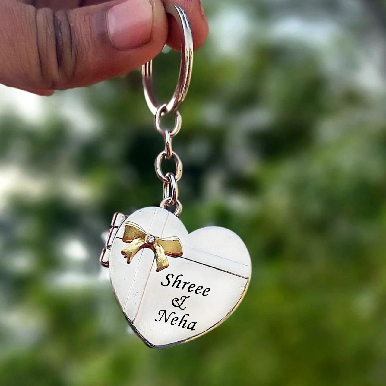 Metal Heart Keychain