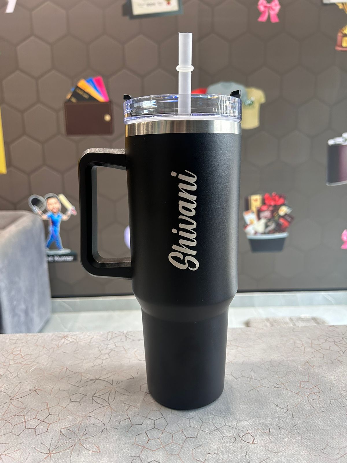 Personalised Stanley Travel Mug – 900ML & 1200ML – With Steel Straw