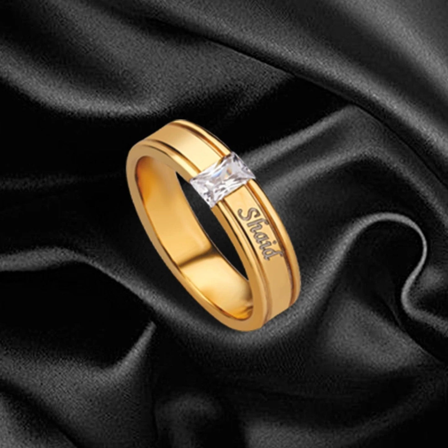 Name Engraved Men's Ring