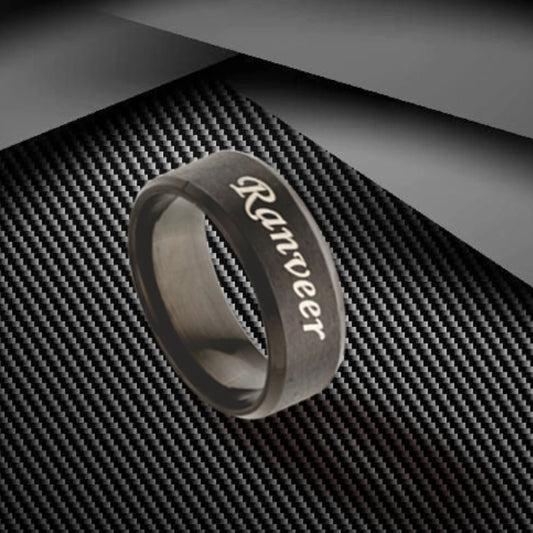 Name Engraved Men's Ring