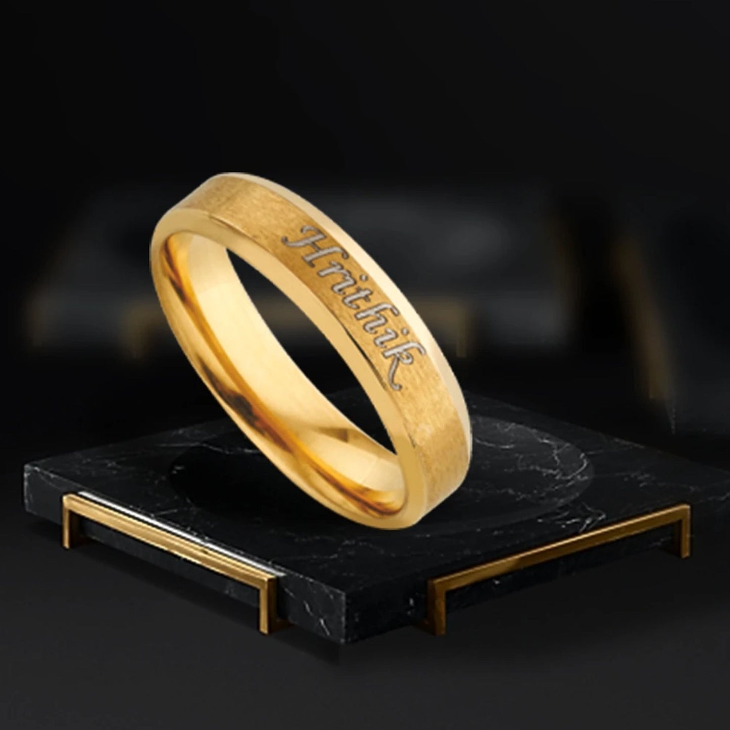 Name Engraved Men's Ring