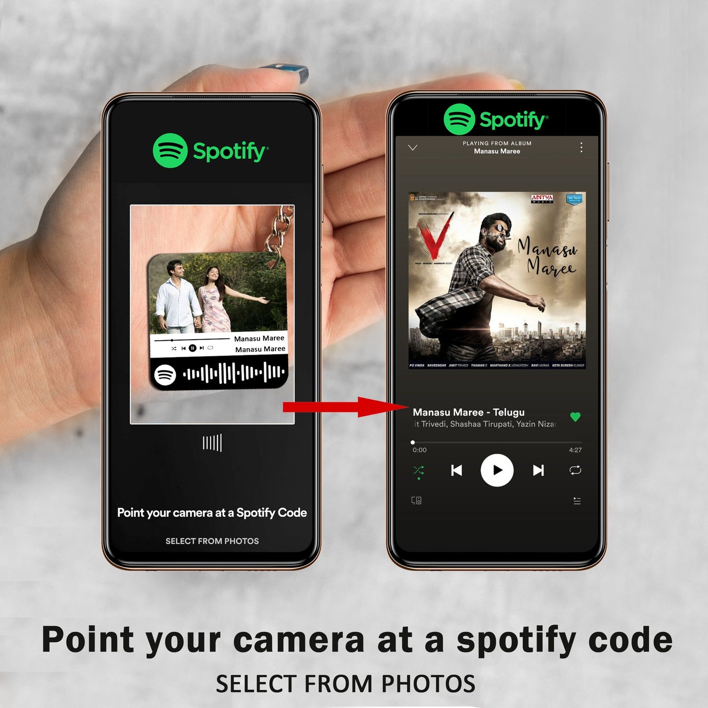 Spotify Plaque Keychain