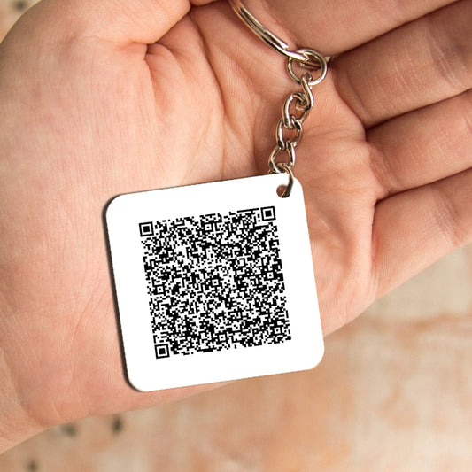 Personalized QR Code Keychain