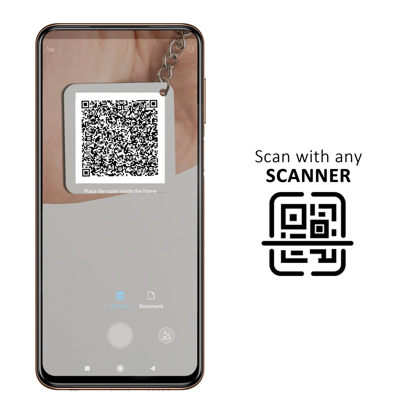 Personalized QR Code Keychain
