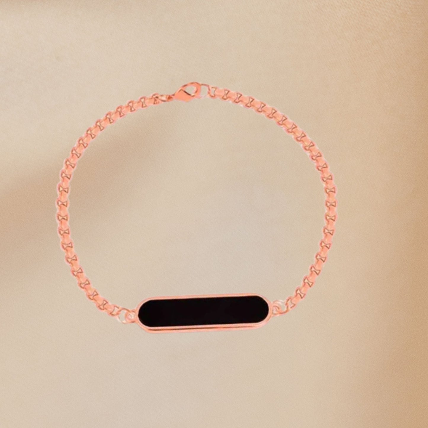 Custom Name Engraved Bracelet Chain for Men & Women – Available in Gold, Silver, Rose Gold & Black