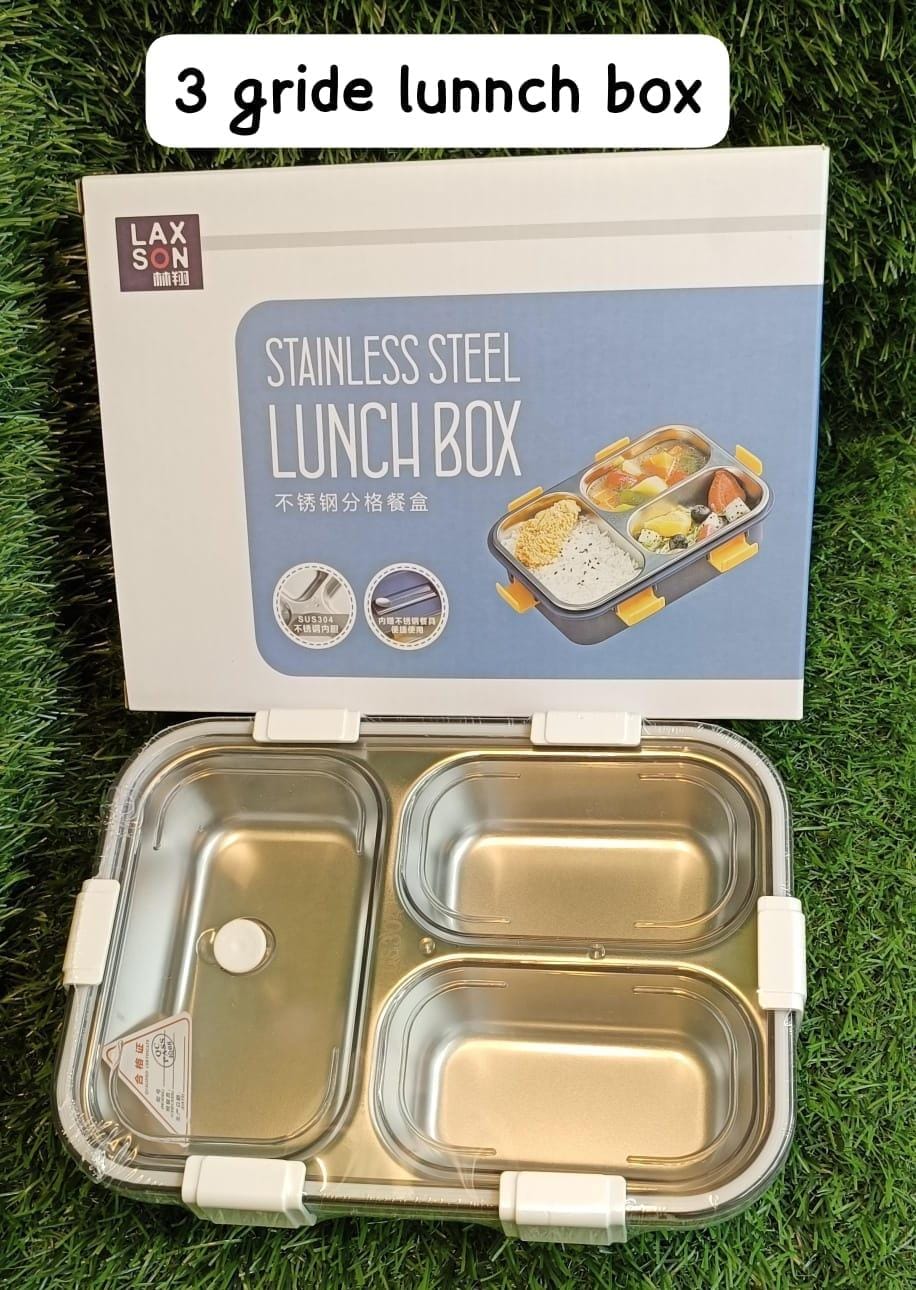 Leak Proof Stainless Steel Lunch Box with Personalised Name