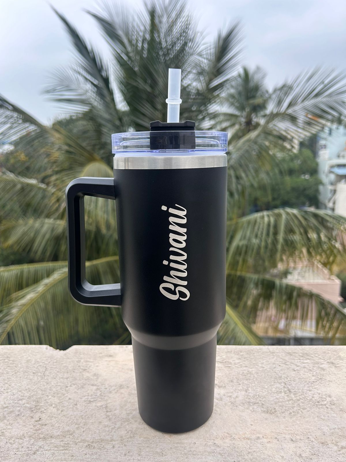Personalised Stanley Travel Mug – 900ML & 1200ML – With Steel Straw