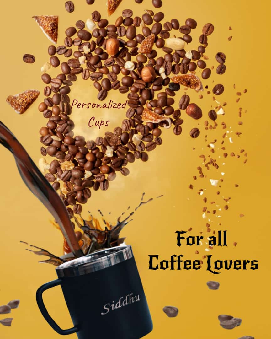 Customised Black Steel Mug