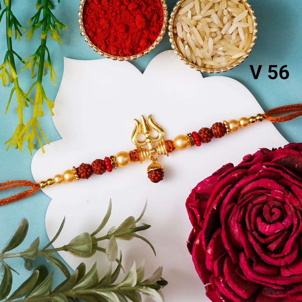 Designer Premium Metal Rakhi - Rakhi for Brother | Artisan Crafted Sacred Thread