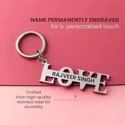 Express Your Love: Personalized Metal Keychain for Valentine's Day